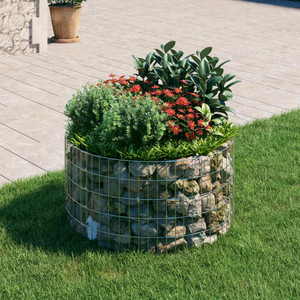 Circular Gabion Pole Galvanized Steel 39.4"x19.7" A949-152017 Circular Gabion Pole Galvanized Steel 39.4"x19.7" A949-152017