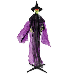 7.2 ft Halloween Standing Witch with Lighted Eyes and Automatic Arm Movement D681-CM24978 7.2 ft Halloween Standing Witch with Lighted Eyes and Automatic Arm Movement D681-CM24978