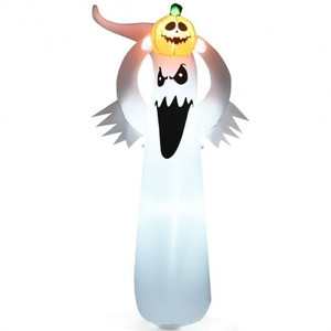 6 Feet Halloween Inflatable Blow Up Ghost with Pumpkin and LED Lights - Color: White - Size: 6 ft D681-CM22789US 6 Feet Halloween Inflatable Blow Up Ghost with Pumpkin and LED Lights - Color: White - Size: 6 ft D681-CM22789US
