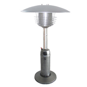 11000 BTU Silver Steel Propane Cylindrical Pole Tabletop Patio Heater N270-480580 11000 BTU Silver Steel Propane Cylindrical Pole Tabletop Patio Heater N270-480580