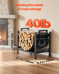 VEVOR Indoor Firewood Rack 1.5 ft Stable Steel Frame Log Holder for Fireplace E415-SNMJ15FTSNDCNIADY001V0 VEVOR Indoor Firewood Rack 1.5 ft Stable Steel Frame Log Holder for Fireplace E415-SNMJ15FTSNDCNIADY001V0