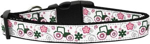 Pink Tractors Nylon Dog Collar Medium S528-125-138 MD Pink Tractors Nylon Dog Collar Medium S528-125-138 MD