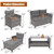4 Pieces Patio Rattan Furniture Set with Cushion and Table Shelf-Gray - Color: Gray D681-HW67569GR+ 4 Pieces Patio Rattan Furniture Set with Cushion and Table Shelf-Gray - Color: Gray D681-HW67569GR+