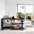360 Rotating Sofa Side Table with Storage Shelves and Wheels-Rustic Brown - Color: Rustic Brown D681-HW63073CF 360 Rotating Sofa Side Table with Storage Shelves and Wheels-Rustic Brown - Color: Rustic Brown D681-HW63073CF