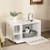 Cat Litter Box Enclosure with Removable Cushion and Front Open Door-White B593-PV10097 Cat Litter Box Enclosure with Removable Cushion and Front Open Door-White B593-PV10097