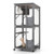 72 Inch TallWooden Cat House with Weatherproof Asphalt Roof-Gray B593-PV10074 72 Inch TallWooden Cat House with Weatherproof Asphalt Roof-Gray B593-PV10074