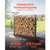 Firewood Rack with Waterproof Cover, 4 ft Outdoor Firewood Holder, 1/4 Cord Storage Metal Log Hold  Firewood Rack with Waterproof Cover, 4 ft Outdoor Firewood Holder, 1/4 Cord Storage Metal Log Hold