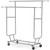 Heavy Duty Double Bar Clothes Hanging Garment Rack on Lockable Wheels Heavy Duty Double Bar Clothes Hanging Garment Rack on Lockable Wheels