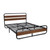 King size Heavy Duty Industrial Modern Metal Wood Platform Bed Frame with Headboard King size Heavy Duty Industrial Modern Metal Wood Platform Bed Frame with Headboard
