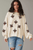 White Thanksgiving Turkey Waffle Oversized Knit Top T543-8798855921906 White Thanksgiving Turkey Waffle Oversized Knit Top T543-8798855921906