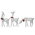 Christmas Reindeer Set of 6 Silver Fabric Large A949-3154248  Christmas Reindeer Set of 6 Silver Fabric Large A949-3154248