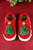 Fiery Red Christmas Tree Graphic Thick Sole Plush Slippers T543-8797494968562 Fiery Red Christmas Tree Graphic Thick Sole Plush Slippers T543-8797494968562