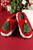 Fiery Red Christmas Tree Graphic Thick Sole Plush Slippers T543-8797494968562 Fiery Red Christmas Tree Graphic Thick Sole Plush Slippers T543-8797494968562