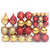 Christmas Bauble Set Gold and red Plastic A949-330091  Christmas Bauble Set Gold and red Plastic A949-330091