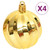 Christmas Bauble Set Gold and red Plastic A949-330091  Christmas Bauble Set Gold and red Plastic A949-330091
