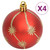Christmas Bauble Set Gold and red Plastic A949-330091  Christmas Bauble Set Gold and red Plastic A949-330091