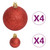 Christmas Bauble Set Gold and red Plastic A949-330091  Christmas Bauble Set Gold and red Plastic A949-330091