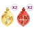 Christmas Bauble Set Gold and red Plastic A949-330091  Christmas Bauble Set Gold and red Plastic A949-330091