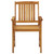 Patio Chair Set of 2 Brown Solid Acacia wood Medium Durable A949-3061199