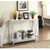 White Wood Console Sofa Table with Bottom Storage Shelf Q280-COWCT69725817
