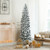 7.5 Feet Unlit Hinged Snow Flocked Artificial Pencil Christmas Tree with 641 Tips B593-CM22873