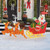 Lighted Christmas Santa on Sleigh with Reindeer and LED Lights B593-CM25022US