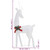 Christmas Reindeer Set of 6 White Fabric A949-3154250