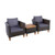 3 Pieces Outdoor Patio Wicker Furniture Set with Cushions and Acacia Wood Coffee Table-Gray - Color D681-HW71661GR 3 Pieces Outdoor Patio Wicker Furniture Set with Cushions and Acacia Wood Coffee Table-Gray - Color D681-HW71661GR