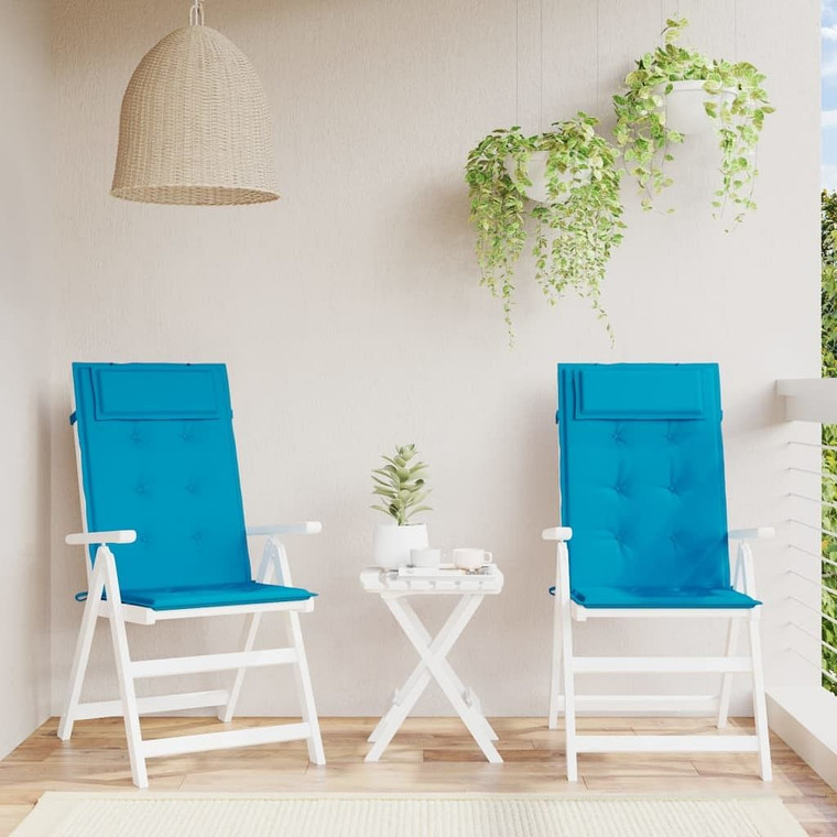  Highback Chair Cushion Set of 2 Light Blue A949-361886