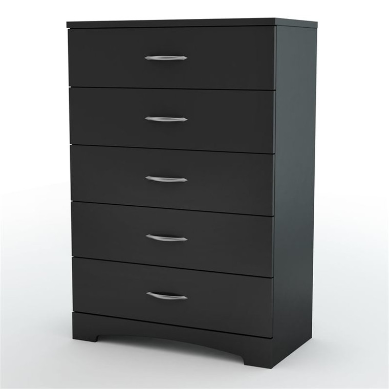 Modern 5-Drawer Chest in Black Finish Modern 5-Drawer Chest in Black Finish