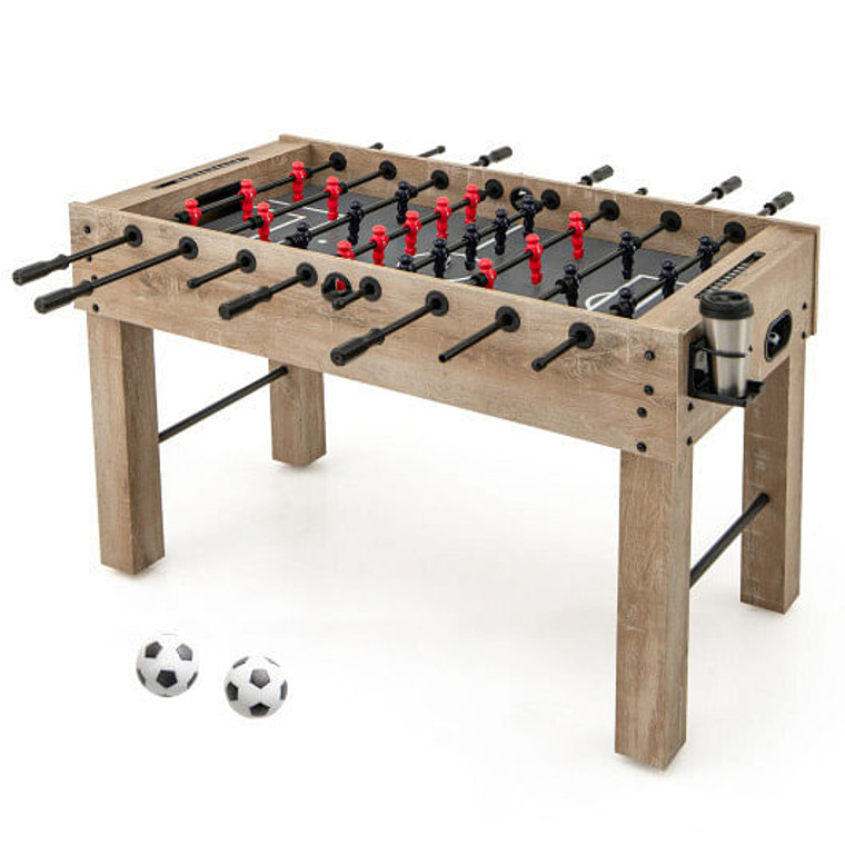54 Inches Full Size Foosball Table with Legs 2 Balls and 2 Foldable Cup Holders for Kids Teens Adul D681-UY10146NA 54 Inches Full Size Foosball Table with Legs 2 Balls and 2 Foldable Cup Holders for Kids Teens Adul D681-UY10146NA