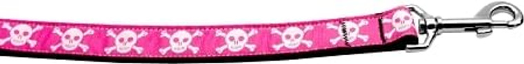Pink Skulls Nylon Dog Leash 5/8 inch wide 4ft Long S528-125-118 5804 Pink Skulls Nylon Dog Leash 5/8 inch wide 4ft Long S528-125-118 5804