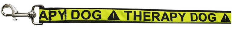 Therapy Dog Caution Tape Nylon Pet Leash 5/8in by 6ft S528-125-317 5806 Therapy Dog Caution Tape Nylon Pet Leash 5/8in by 6ft S528-125-317 5806