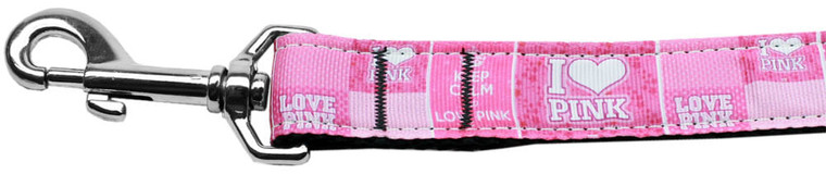 I Heart Pink Nylon Dog Leash 3/8 inch wide 4ft Long S528-125-234 3804 I Heart Pink Nylon Dog Leash 3/8 inch wide 4ft Long S528-125-234 3804
