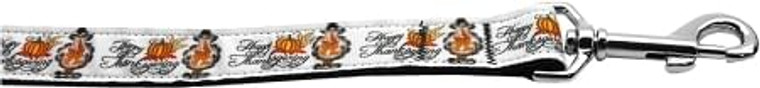 Happy Thanksgiving Nylon Dog Leash 5/8 inch wide 6ft Long S528-125-125 5806 Happy Thanksgiving Nylon Dog Leash 5/8 inch wide 6ft Long S528-125-125 5806