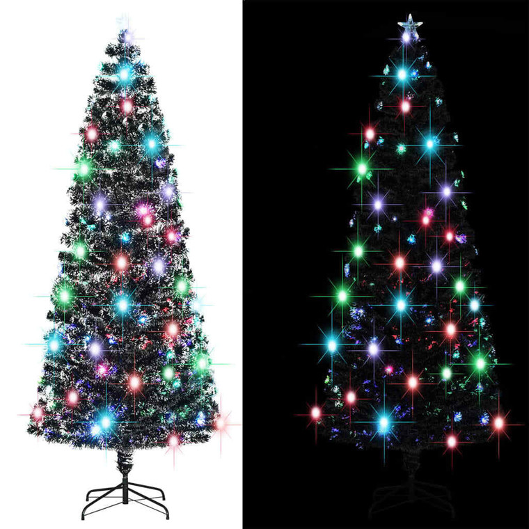 Christmas Tree Green and white Fiber optic, PVC 8 ft A949-329029  Christmas Tree Green and white Fiber optic, PVC 8 ft A949-329029