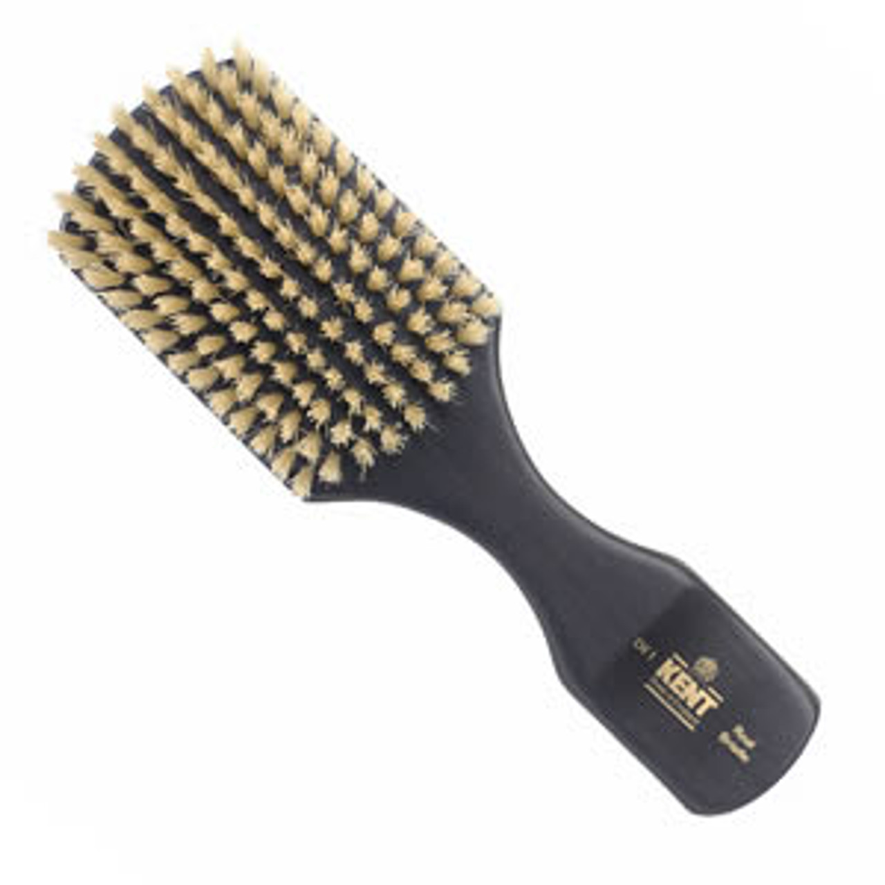 Kent Premium Hair Brush, Club Style, Ebony, White Bristle Kent Hair