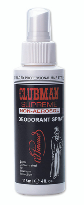 Clubman Supreme Deodorant, Non-Aerosol Spray, 4 oz