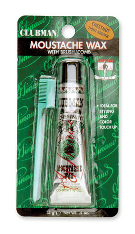 Clubman Moustache Wax, Chestnut, 0.5 oz - Wax & Nick Relief