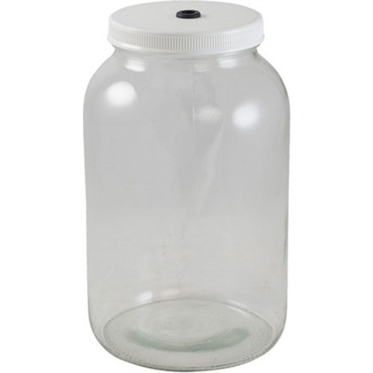 1 Gallon Wide Mouth Glass Jar Carboy Fermenter With Grommeted Lid