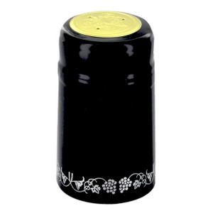 BLACK/SILVER GRAPES PVC SHRINK CAPSULES 12 Pack BLACK/SILVER GRAPES PVC SHRINK CAPSULES 12 Pack