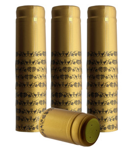 GOLD/BLACK GRAPES PVC SHRINK CAPSULES 30 Pack GOLD/BLACK GRAPES PVC SHRINK CAPSULES 30 Pack