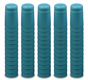 METALLIC SOLID LIGHT BLUE PVC SHRINK CAPSULES 100 Pack