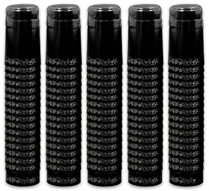 BLACK/SILVER GRAPES PVC SHRINK CAPSULE ON BOTTLE