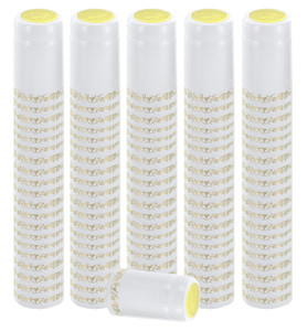 WHITE/GOLD GRAPES PVC SHRINK CAPSULES 100 Pack WHITE/GOLD GRAPES PVC SHRINK CAPSULES 100 Pack