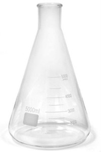 ERLENMEYER FLASK 5000mL ACCOMMODATES UNIV. LARGE BUNG ERLENMEYER FLASK 5000mL ACCOMMODATES UNIV. LARGE BUNG