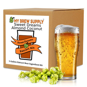 My Brew Supply Sweet Dreams Almond Coconut Stout Extract Kit | Dark Dry Malt Extract | Chocolate Wheat | Black Malt | Honey Malt | Biscuit Malt | Toasted Coconut Chips | Lactose | Columbus Pellet Hops | Fermentis Safale US-05 Yeast | 5G Yield My Brew Supply Sweet Dreams Almond Coconut Stout Extract Kit | Dark Dry Malt Extract | Chocolate Wheat | Black Malt | Honey Malt | Biscuit Malt | Toasted Coconut Chips | Lactose | Columbus Pellet Hops | Fermentis Safale US-05 Yeast | 5G Yield