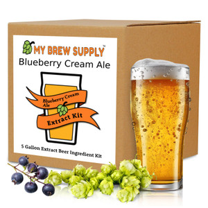 My Brew Supply Blueberry Cream Ale Extract Kit | Golden Light & Pale Dry Malt Extract | Corn Sugar | Natural Blueberry Flavoring | Willamette Pellet Hops | Fermentis Safale US-05 Yeast | 5G Yield My Brew Supply Blueberry Cream Ale Extract Kit | Golden Light & Pale Dry Malt Extract | Corn Sugar | Natural Blueberry Flavoring | Willamette Pellet Hops | Fermentis Safale US-05 Yeast | 5G Yield