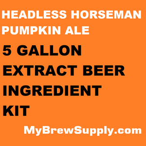 Headless Horseman Pumpkin Ale My Brew Supply Premium 5 gallon beer ingredient kit Headless Horseman Pumpkin Ale My Brew Supply Premium 5 gallon beer ingredient kit