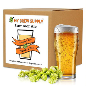 My Brew Supply Summer Ale Extract Kit | Golden Light, Wheat, & Pilsen Dry Malt Extract | Bitter Orange & Lemon Peel | Carapils Grain | Cascade Pellet Hops | Fermentis Safale Yeast | 5G Yield My Brew Supply Summer Ale Extract Kit | Golden Light, Wheat, & Pilsen Dry Malt Extract | Bitter Orange & Lemon Peel | Carapils Grain | Cascade Pellet Hops | Fermentis Safale Yeast | 5G Yield